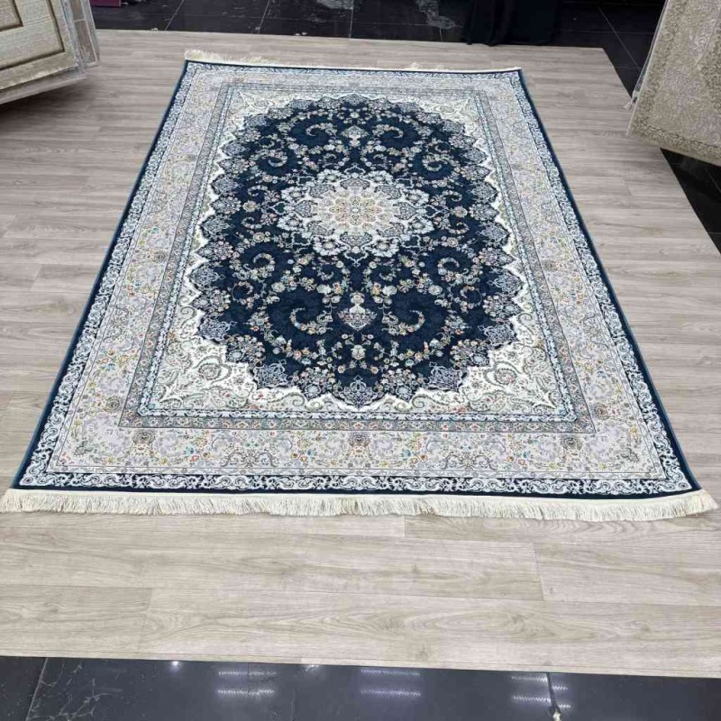 Iranian Persian carpet sky blue color size 200*300