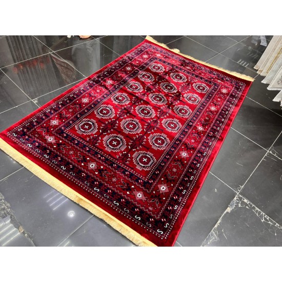 Turkish Bukhara carpet 0609 red size 150*220