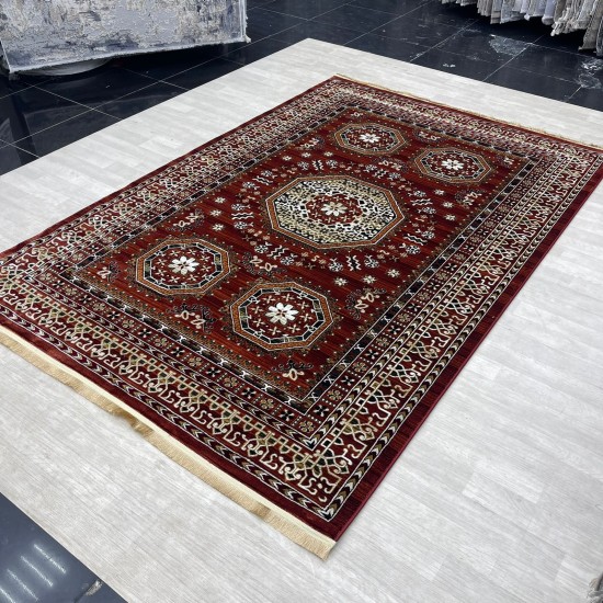 Turkish Bukhara carpet p1137 red size 400*500