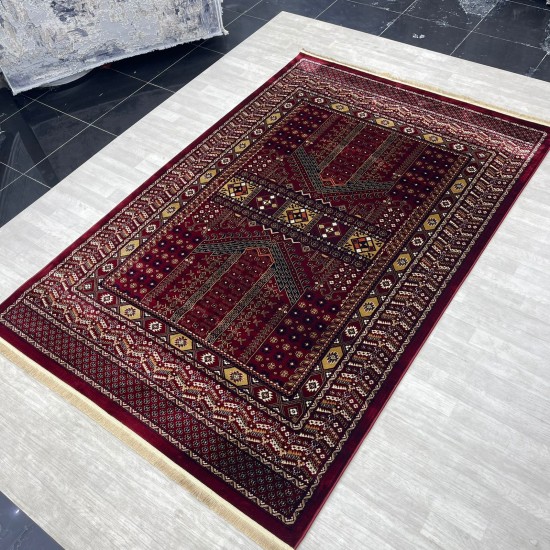 سجاد بخارى تركي P1138 احمر مقاس 150*220