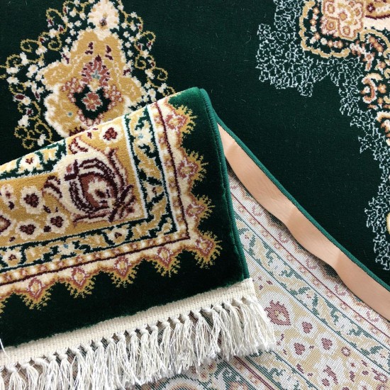 Diamond carpet Turkish green olive
