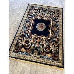 سجاد تركي كشمير نقش ايراني كحلي مقاس 100*300