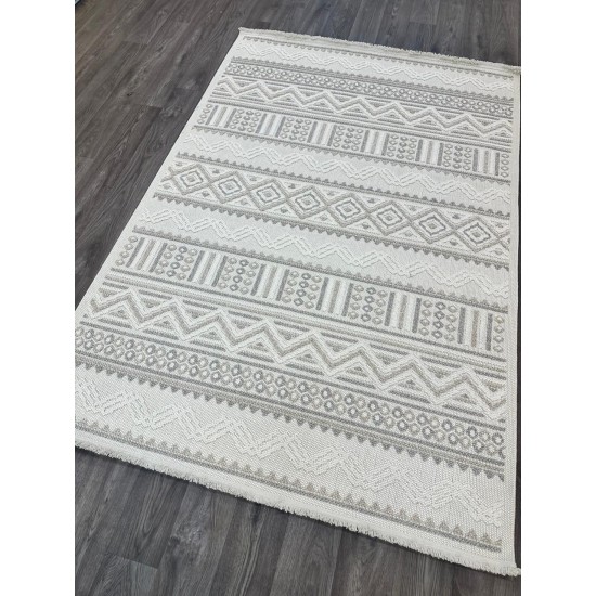 Turkish burlap carpet 10429 gray color size 150*220