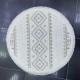 Turkish round burlap carpet 10439C cream color size 150*150