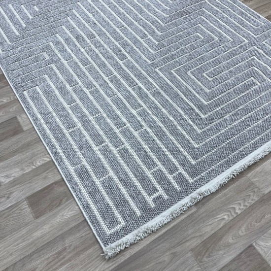 Turkish burlap carpet 11202A beige color size 250*350