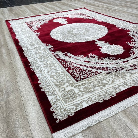 Turkish Silk Handa carpet P964C red size 400*600