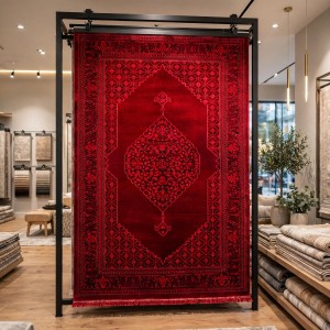 Turkish Bukhara HERAT Afghani Rug P1539 Dark Red Size 100*400