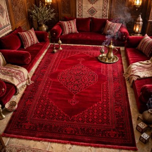 Turkish Bukhara HERAT Afghani Rug P1539 Dark Red Size 100*400