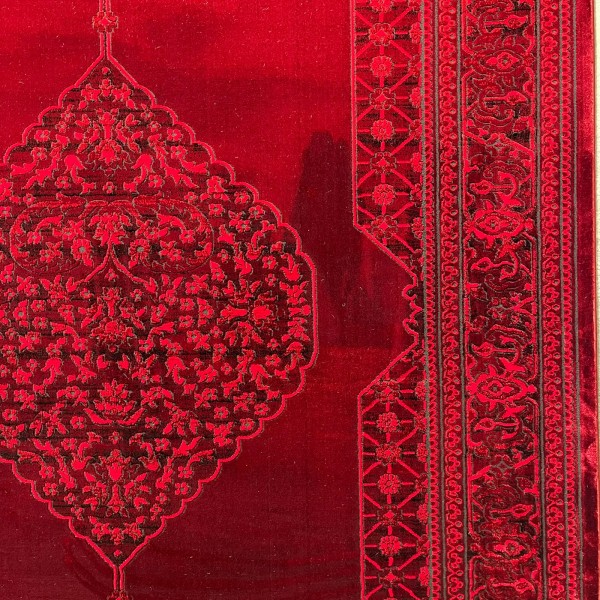 Turkish Bukhara HERAT Afghani Rug P1539 Dark Red Size 100*400