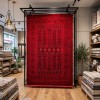 Turkish Bukhara HERAT Afghani Rug P1447 Dark Red Size 400*500