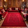 Turkish Bukhara HERAT Afghani Rug P1447 Dark Red Size 400*500