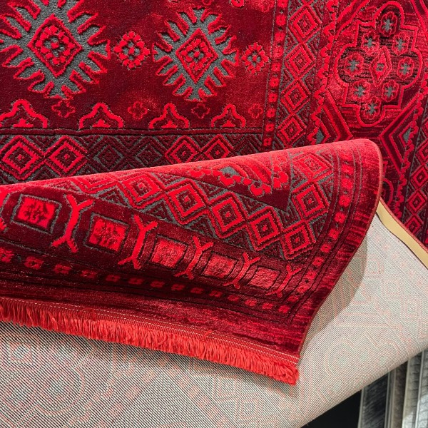Turkish Bukhara HERAT Afghani Rug P1447 Dark Red Size 400*500