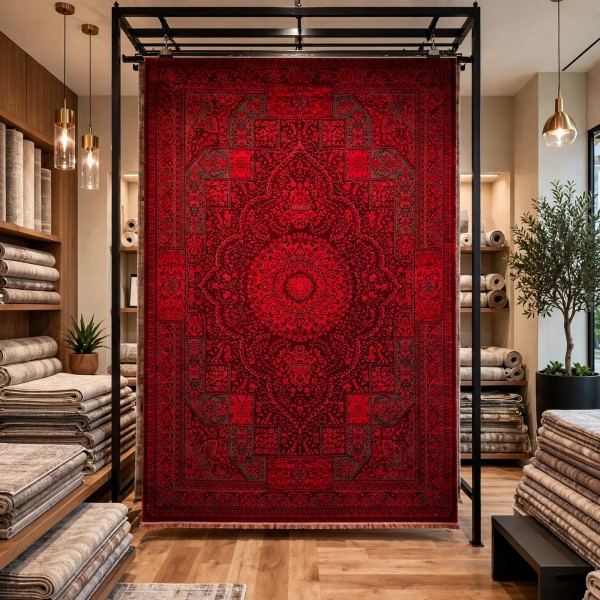 Turkish Bukhara HERAT Afghani Rug P1471 Dark Red Size 300*400