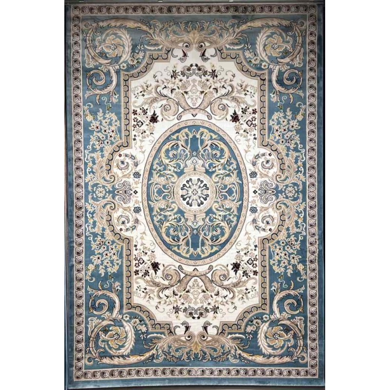 Turkish carpet Majesta p1445 sky blue size 200*300