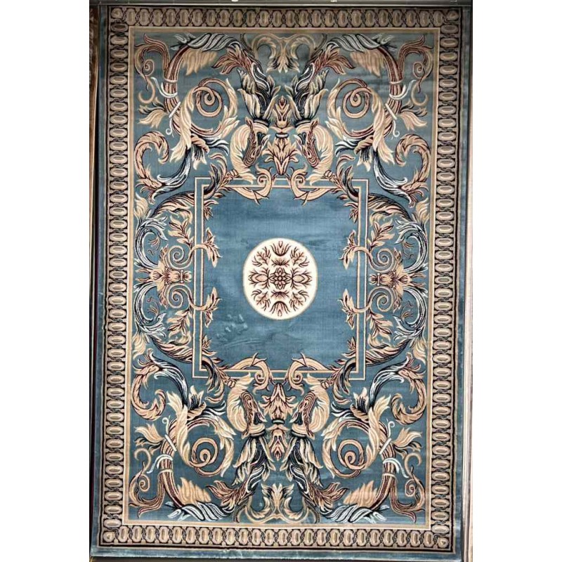 Turkish carpet Majesta p1594 sky blue size 80*150
