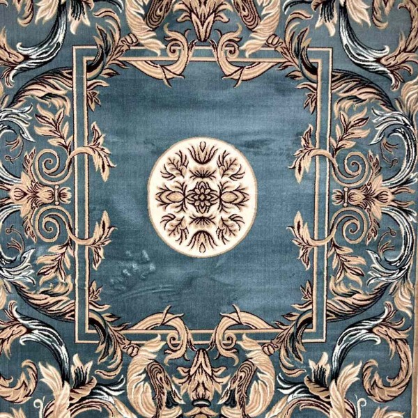 Turkish carpet Majesta p1594 sky blue size 100*200