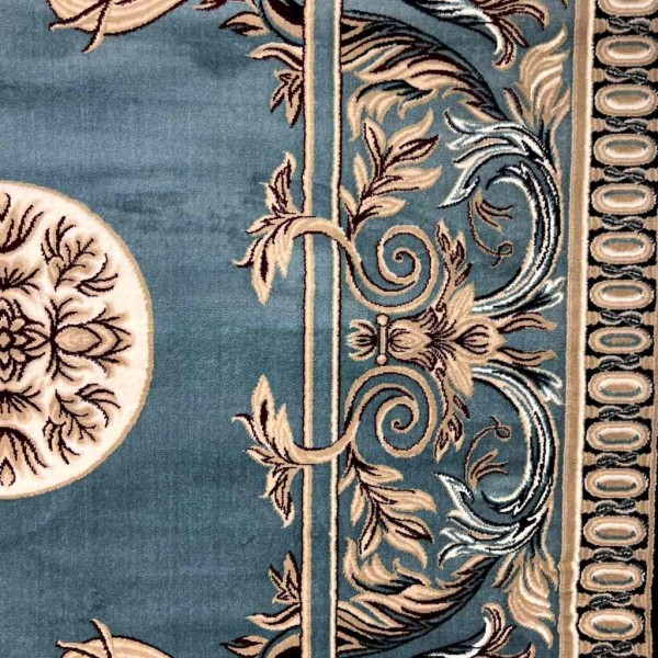 Turkish carpet Majesta p1594 sky blue size 100*200