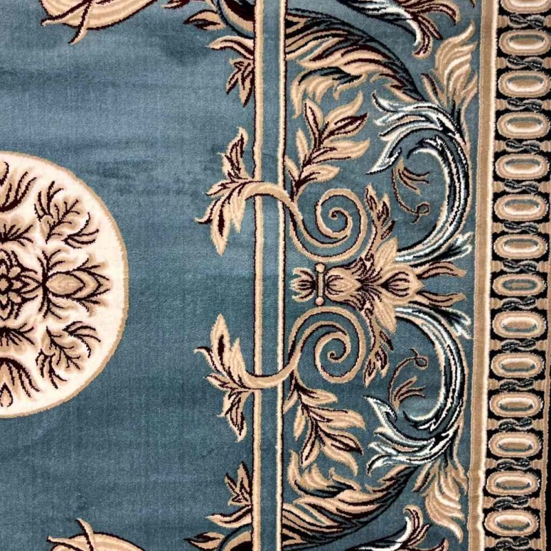 Turkish carpet Majesta p1594 sky blue size 80*150