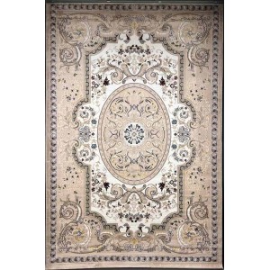 Turkish carpet Majesta p1445 sky Light beige size 100*300