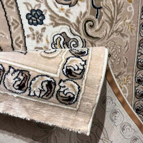 Turkish carpet Majesta p1445 sky Light beige size 100*300