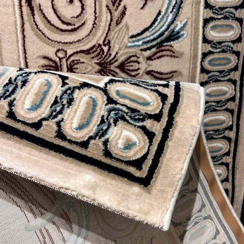 Turkish carpet Majesta p1594 sky Light beige size 80*150