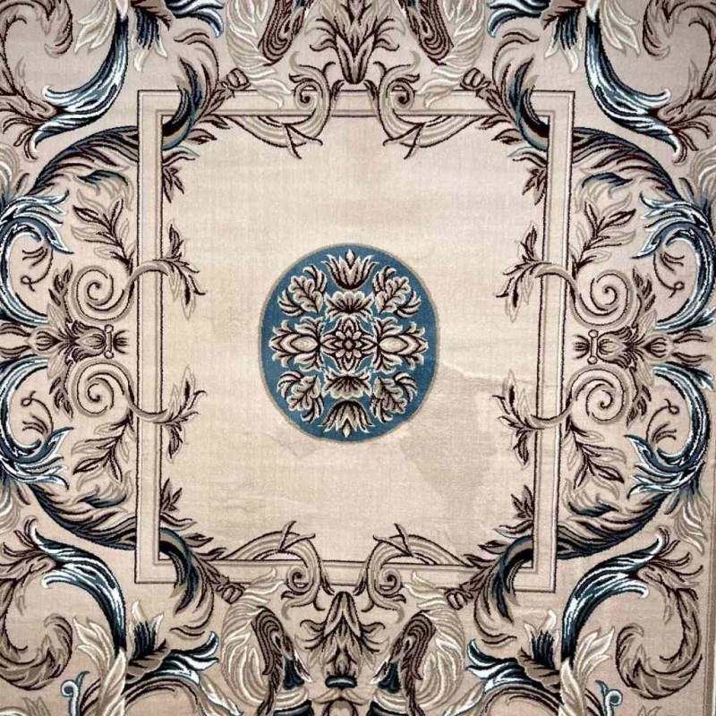 Turkish carpet Majesta p1594 sky Light beige size 80*150