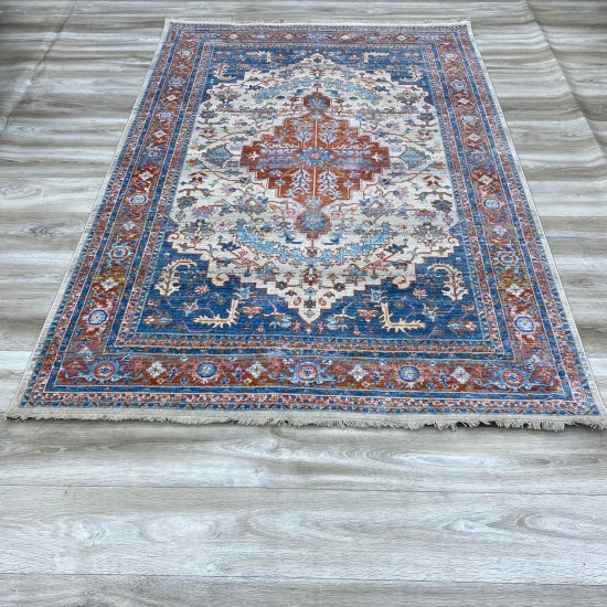 Georgian Carpet Samba Silk 0199A Bon Blue 80*150