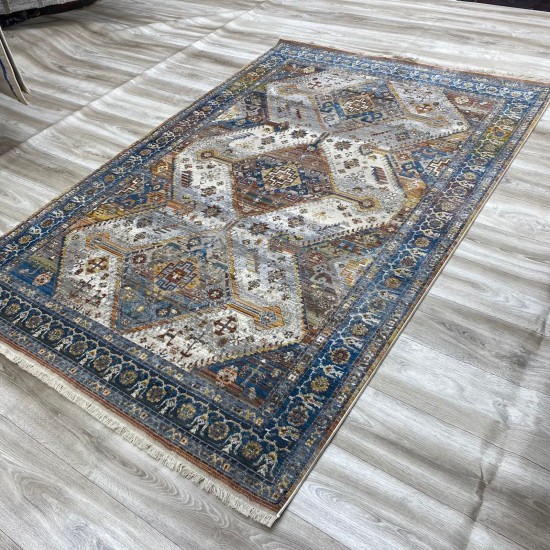 Georgian Carpet Samba Silk 0658A Cyan 400*300