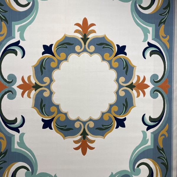 Turkish carpet ORKID Korean style pattern HR21A CREAM BLUE size 100*200