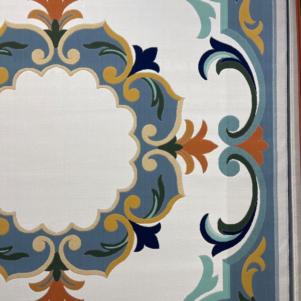 Turkish carpet ORKID Korean style pattern HR21A CREAM BLUE size 100*200