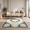 Turkish carpet ORKID Korean style pattern HR21A Dark green cream size 150*220