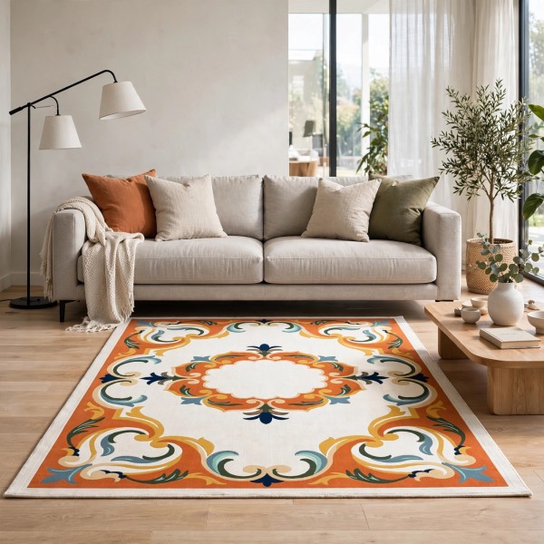Turkish carpet ORKID Korean style pattern HR21A CREAM TERRA size 100*300