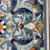 سجاد تركي اوركيد نقش كوري HR36A سماوي كريم مقاس 200*300