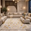 سجاد تركي اوركيد نقش كوري HR36A كريم ذهبي مقاس 200*300
