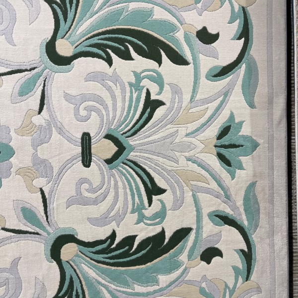 Turkish carpet ORKID Korean style pattern HR36A CREAM GREEN size 100*300