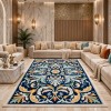 Turkish carpet ORKID Korean style pattern HR36A NAVY CREAM size 150*220