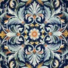 Turkish carpet ORKID Korean style pattern HR36A NAVY CREAM size 150*220