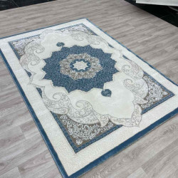 سجاد تركي باريس مودرن ناعم 0DS90Z سماوي بيج فاتح مقاس 150*220