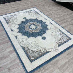 Turkish Paris carpet modern soft 0DS90Z blue light beige size 200*200