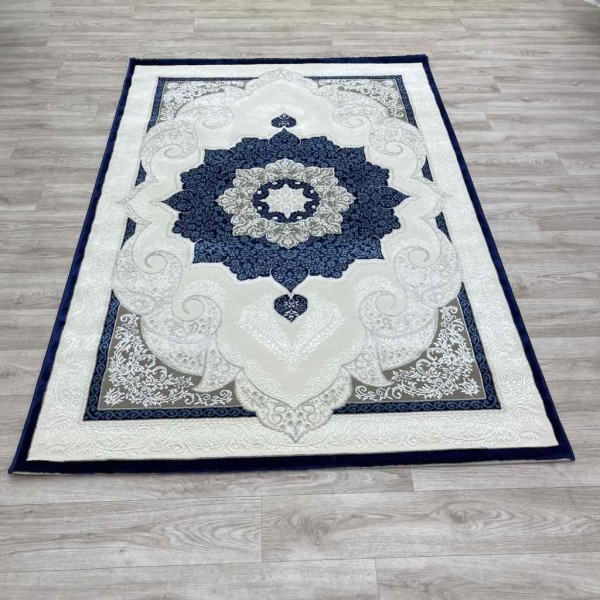 سجاد تركي باريس مودرن ناعم 0DS90Z كحلي بيج فاتح مقاس 300*400