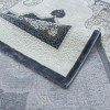 Turkish Paris carpet modern soft 0DS90Z Dark gray light beige size 100*300