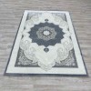 Turkish Paris carpet modern soft 0DS90Z Dark gray light beige size 100*300