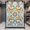 سجاد رمادا نقش كوري تركي A173A تركواز مقاس 250*350