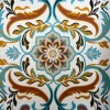 سجاد رمادا نقش كوري تركي A173A تركواز مقاس 250*350