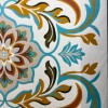 سجاد رمادا نقش كوري تركي A173A تركواز مقاس 250*350