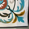 سجاد رمادا نقش كوري تركي A173A تركواز مقاس 250*350