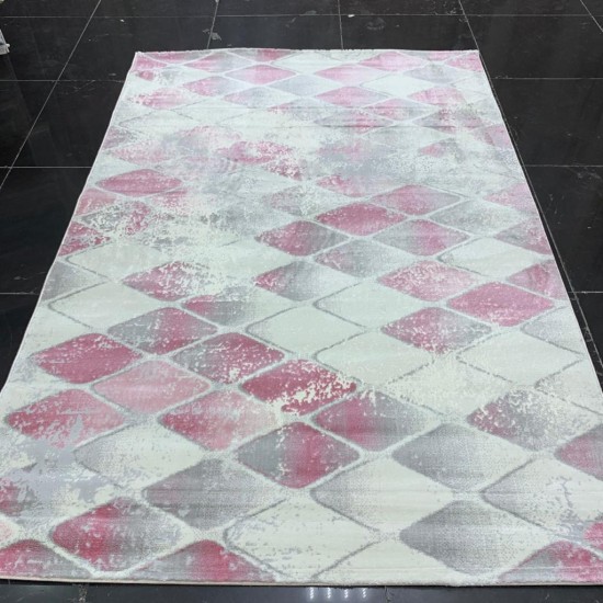 Pure Turkish carpets, 49, pink and gray