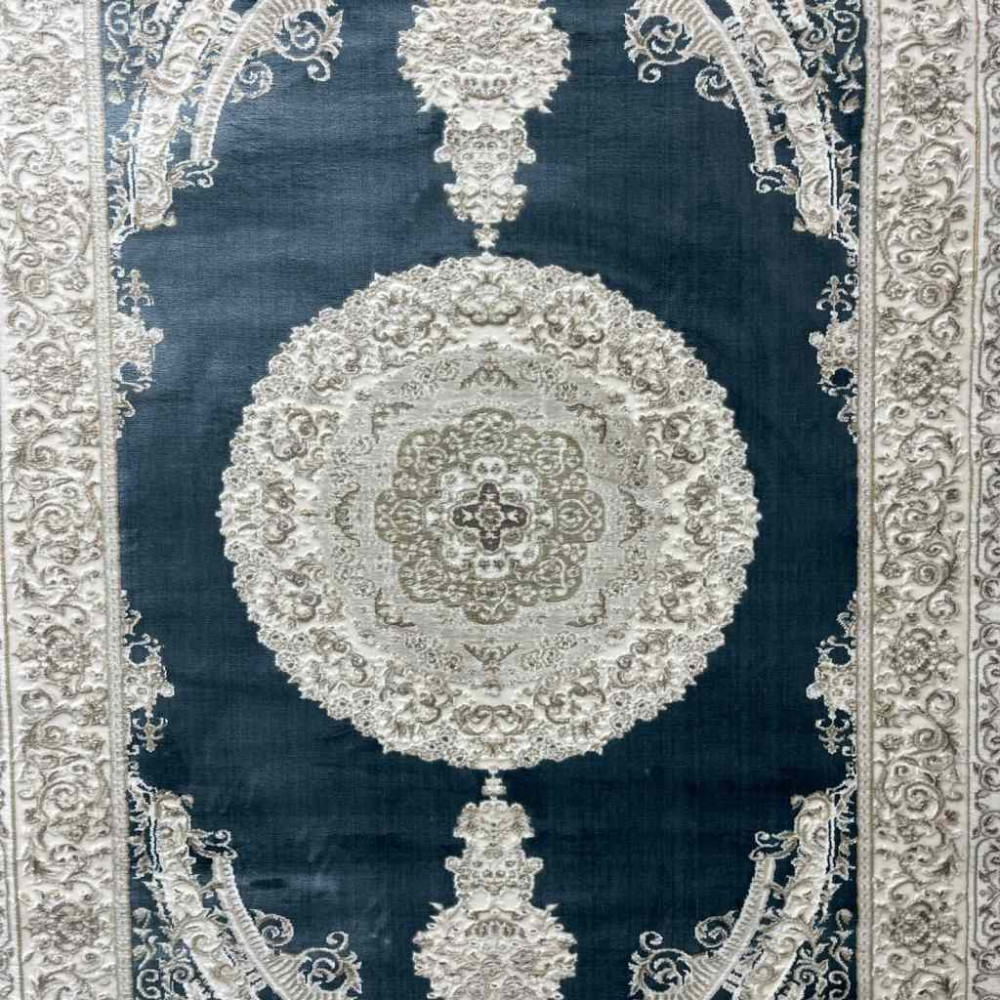 سجاد سيلك هاندا تركي P964C سماوي مقاس 100*300