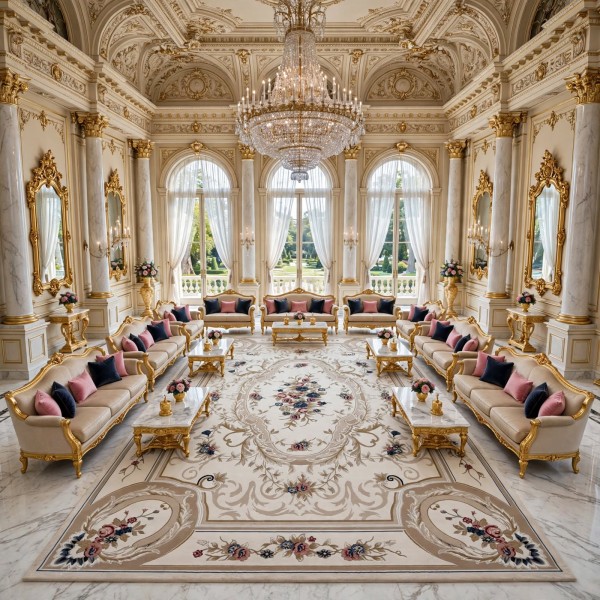VERSAI Rug French Turkish Design MN87A WHITE BEIGE 100*300