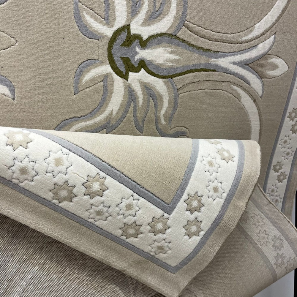 سجاد تركي ديلوكس 9688E كريم بيج مقاس 400*500